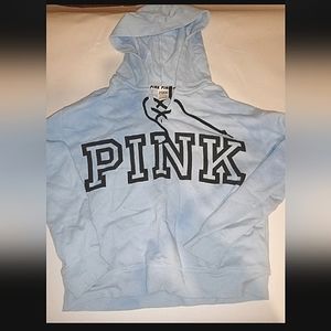 PINK by Victoria's Secret Hoodie Lace Up Neck Size Small Crop Top